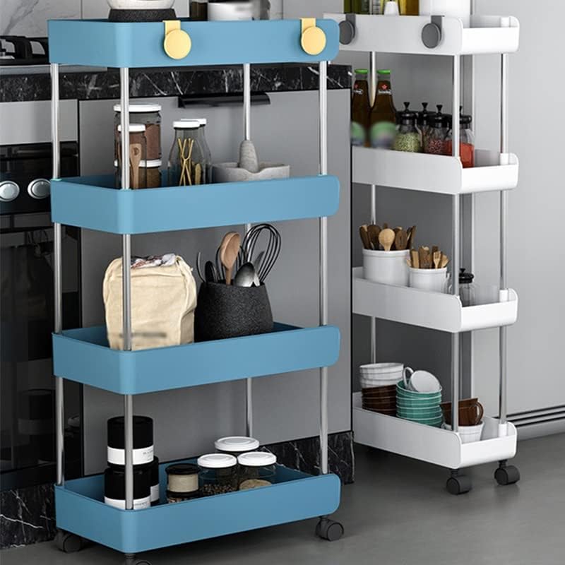 ZLXDP Многофункционален Багажник Количка за съхранение Кухня, Баня Домакински Рафтове за съхранение (Цвят: