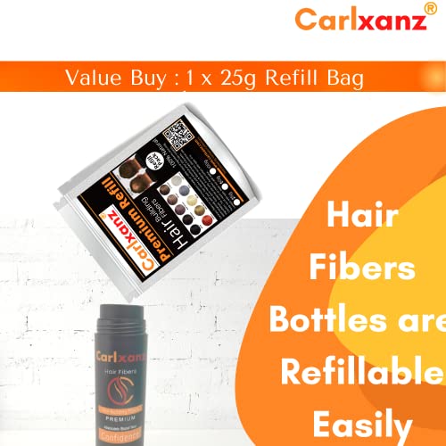 Carlxanz Hair Fiber Зареждане Натурални черни (50 g и 100 g) Кератиновые Влакна за удължаване на коса се Използват За бутилки конкуренти, като Toppik Hair Fibers, Xfusion Hair Fibers