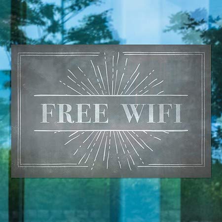 CGSignLab | Стикер на прозореца Безплатен достъп до Wi-Fi -Бледа взрив | 27 x 18
