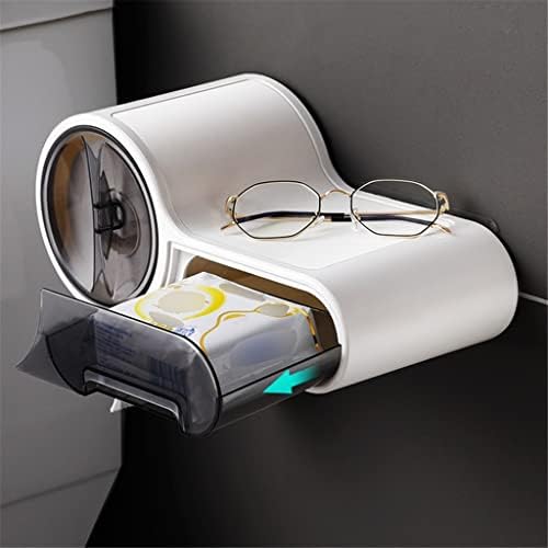 SEASD Държач За Тоалетна Хартия-Часова Водоустойчив Стенни Кутия За Тоалетни Кърпички в Кутия За Съхранение на