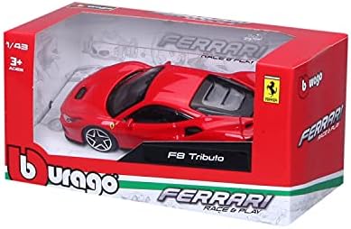 Bburago B18-36054 1:43 Ferrari Race & Play F8 tributo един, Червен