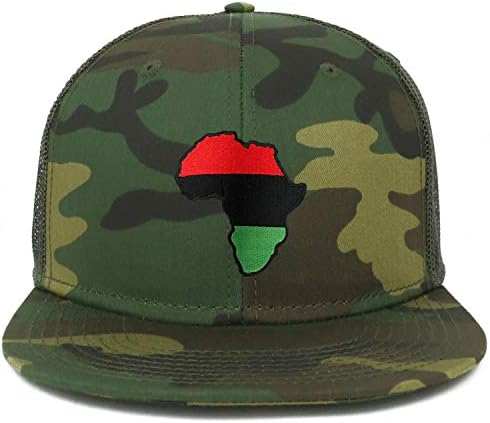 Armycrew Oversize XXL Червен Черен Зелен Карта на Африка Нашивка Камуфляжная Плосък носи етикет за услугата Окото Шапка възстановяване