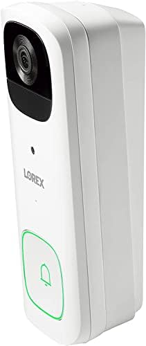 Lorex 2K Безжична Интелигентна камера за Видеодомофон с нощно виждане и двустранен разговор - Работи на батерии (Бяла)