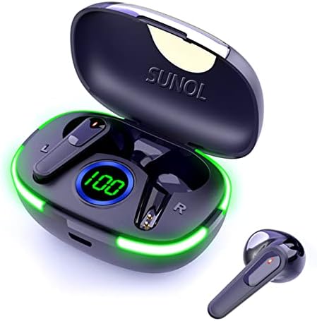 Безжични слушалки SUNOL PRO80 Bluetooth-Слушалки с калъф за безжично зареждане на IPX4 Водоустойчив Мини-Безжични Слушалки
