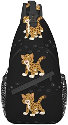 Диагонално Чанта OCELIO Сладко Бебе на Jaguar за Почивка, Раница-прашка с Едно рамо, Подходящ За пътуване и Туризъм, Нагрудная чанта, Раница