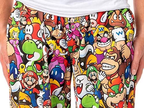 Мъжки Пижамные Панталони от Мек полиестер с Коллажем символи на Супер Марио брос от Nintendo