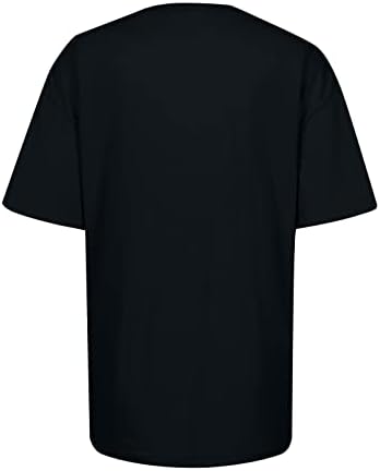 Лятна Есенна Блуза-Риза за Дами с Къс Ръкав 2023, Модни Дрехи с Кръгло Деколте, Памучен Графична Негабаритная Забавно