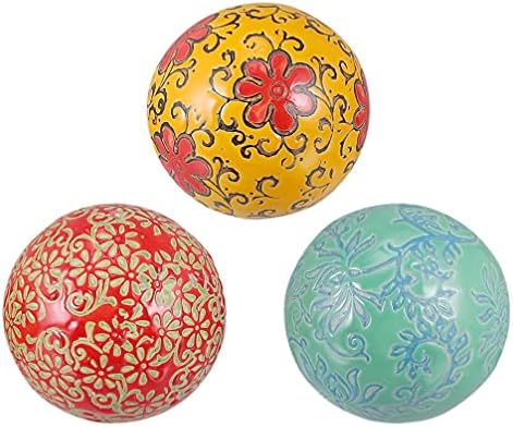Veemoon 3шт Декоративен порцеланов топка Малки Керамични сфери за декорация централната част или индивидуална