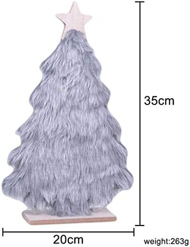 UXZDX Плюшен Коледно дърво - Украса за Коледната елха на ресторанта Плюшен елха (35 см) (Цвят: бял)