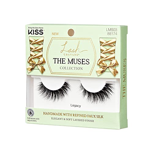 Фалшиви мигли KISS Lash Couture The Muses Collection - Legacy, Черни, Закръглени, с очи на Кошута, От Изискан