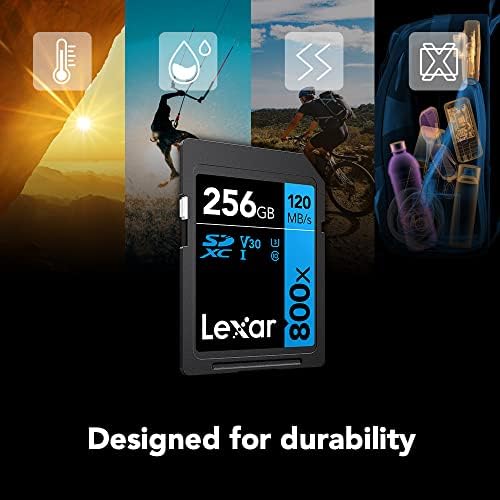 Високопроизводителни карти с памет Lexar 800x 32 GB (2 комплекта) SDXC UHS-I, C10, U1, V10, на видео във формат Full HD и 4K, скорост на четене до 120 МВ/с, камери за насочване и стрелба, slr фот
