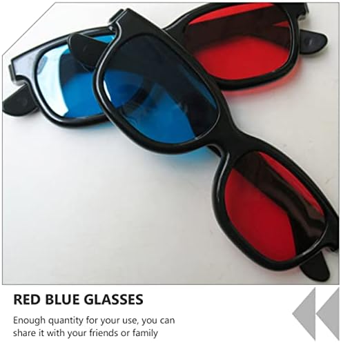 Очила за стереопроектора Mobestech 60pcs с Екран лещи, Сини Очила за кино: Черна Рамка и за гледане на филми,