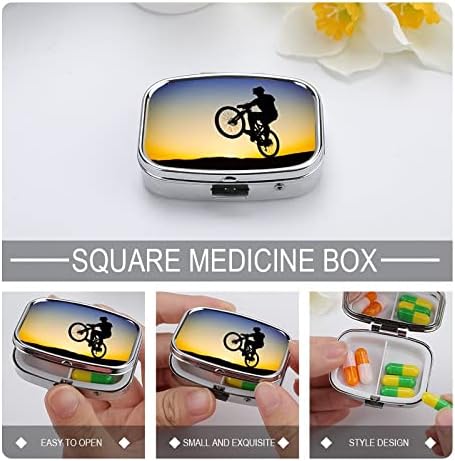 Метална Кутия за Хапчета Sunset Велосипеден Калъф За Съхранение Таблетки Витамин Малки Организаторите за Хапчета