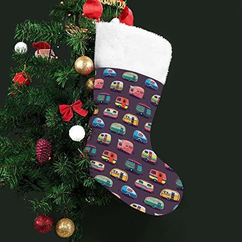 Happy Campers Модерен Коледни Чорапи с Принтом под формата на Морска звезда на Плажна Тема, Коледна Елха, Висящи Чорапи