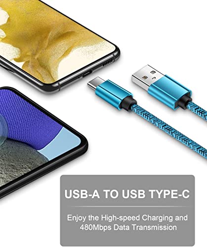 Кабел USB Type C [4 опаковка / 3 фута] за Android на Motorola Moto G Stylus 5G / G Power / G Pure / Edge 30 Pro / One 5G, Google Pixel 7 6 Pro 6a, Samsung Galaxy S23 Ulra / S22 / S22 + / S21 / S20 / S10 / S9 / S8, бързо зареждане на USBC