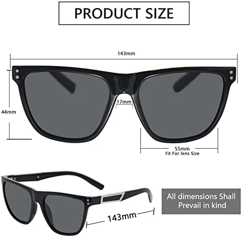 3 опаковки Поляризирани Слънчеви Очила За мъже И жени, Квадратни Слънчеви очила в ретро стил UV400, Ruishili За Шофиране,