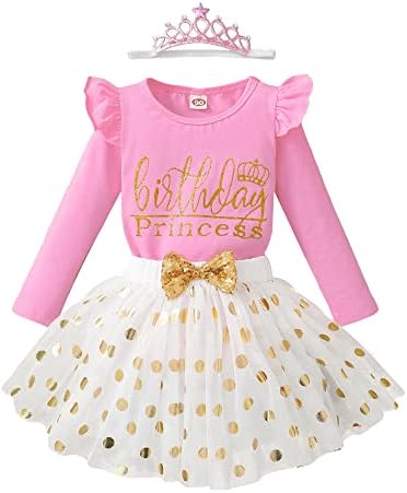 LYSMuch/ Облекло За Рожден Ден За малки момичета, Жилетка Принцеса, Риза с дълги ръкави, Окото на Полата-Пакетче