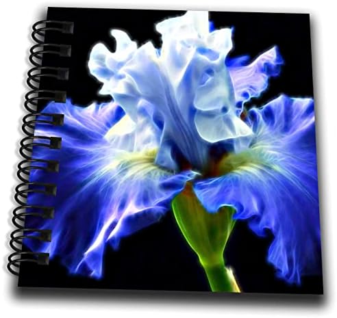 3dRose Елегантно изображение Светло синьо цвете Bloom Painting - Книга за рисуване (db-365072-2)