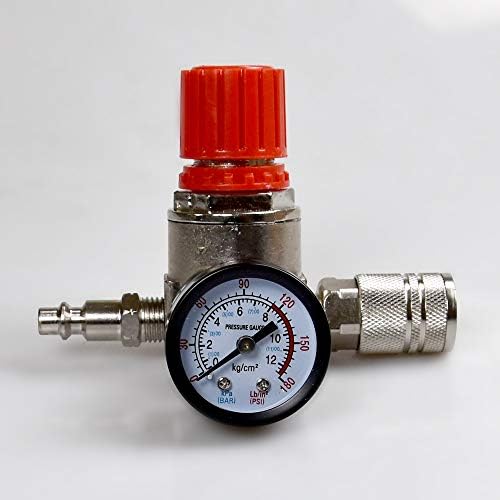 Регулатор на налягане въздушен компресор 1/4 мини-манометър, регулатор на налягане с двойна връзка аксесоари
