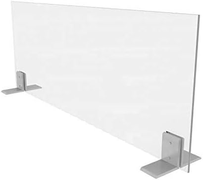 Защитен панел от кихане 24 Hx24 С Прозрачен Акрилен бариера за офис | на Отделно Стоящи Защитни Щитове от Кихане с