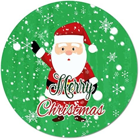 Кръгла Метална Табела С Коледа, Щастлив Дядо Коледа, Ретро Венец, Знак на Вратата в Селски Стил, Табели, Декоративни