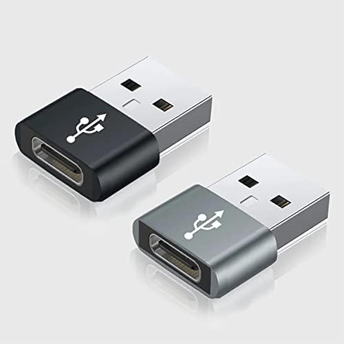 Бърз USB адаптер-C за свързване към USB конектора на Samsung SM-G970U за зарядни устройства, синхронизация, OTG-устройства, като клавиатура, мишка, Zip, геймпад, pd (2 опаковки)