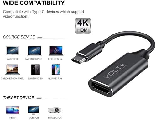 Работи от комплекта на VOLT PLUS ТЕХНОЛОГИИ 4K, HDMI USB-C е съвместим с професионален водач LG 17Z90P-K. AAS9U1 с цифрово