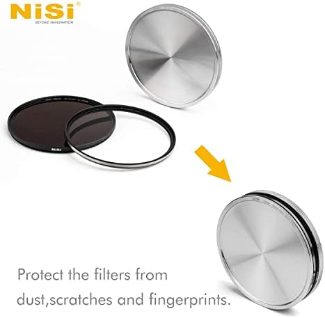 Метални стопорные шапки NiSi 67 мм | Защитна Капачка за линзовых филтри с предната и задната дърворезба 67 мм | Лежеше