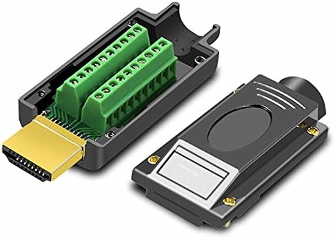 Oiyagai 2 елемента HDMI Адаптер Сигнализира За Скъсване Клеми Метална Капачка Конектор за свързване на клеммной такса Без