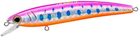 Yo-Zuri F1163-Плаващ стръв SHPY Pins Minnow за Гмуркане, Ярко-Розова Пъстърва, 90 мм 3-1/2