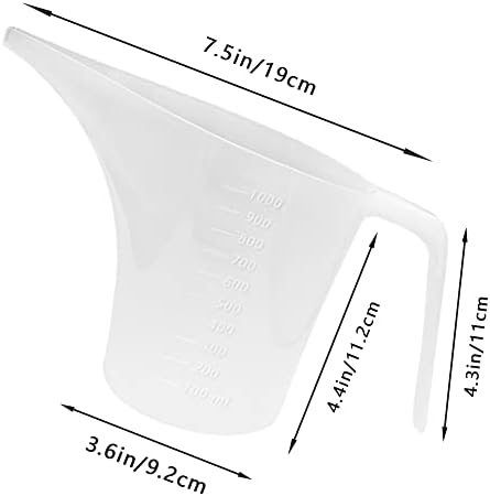 Пластмасова Кана с фуния в 4 опаковки, Мерителна чашка с дълъг нос, с голям капацитет, лесно наливаемый, идеален за форми