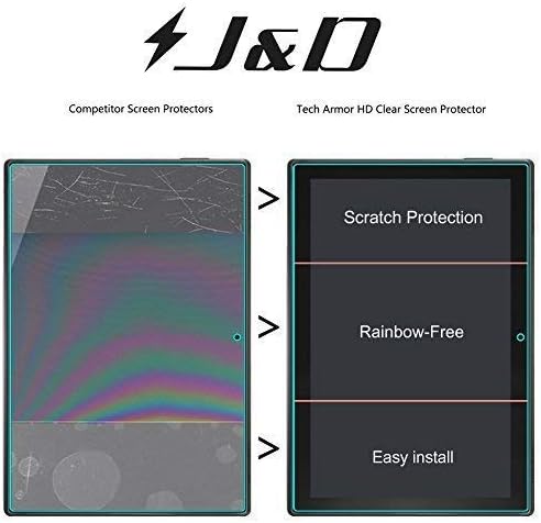 J & D Съвместима с Lenovo Tab 4 Защитно фолио за екран на 10-инчов таблет с Android (3 опаковки), не Пълно покритие Защитно фолио от матово фолио с антирефлексно покритие за Lenovo Tab