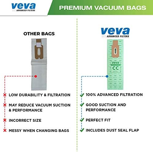 Вакуумни торби VEVA 30 опаковки премиум-клас SuperVac Style CC Работят с Хипоалергенни модели тип CC Oreck XL5, XL7, XL21, 2000, 3000, 4000, 7000, 8000, 9000