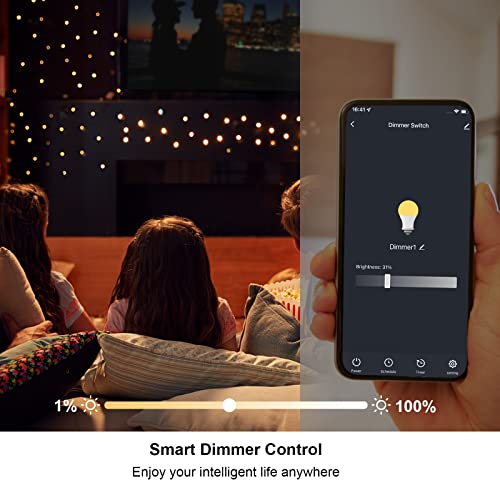 WiFi Smart Dimmer Plug Работи с Алекса Google Home, за да гласово управление Мини Умна контакт с Таймер Безжично дистанционно
