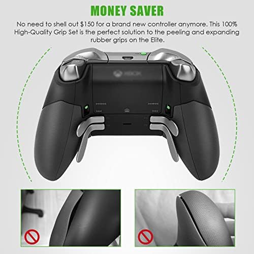 TOMSIN Гумирани Дръжки за контролера на Xbox Elite, Сменяеми Детайли на Корпуса на Лявата и Дясната Гума на Задните