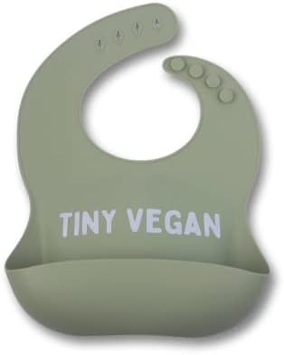 Малка Вегетариански Силикон лигавник, без BPA с Уловителем Храни за Бебета и малки деца