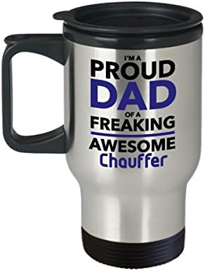 Горд баща на Зашеметяващ кафе чаши за пътуване С шофьор, Подарък за Деня На Бащите За баща От Сина и Дъщеря Kids