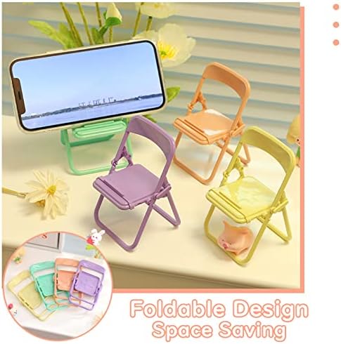 Прекрасен мини-поставка за мобилен телефон под формата на стола ярки цветове, Сгъваем държач за смартфон, Преносим