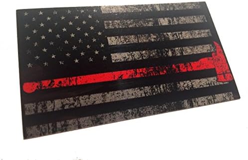 Изодранная и Burnt Светоотражающая Тънка Червена Линия с Брадва знамето на Съединените Американски Тактически