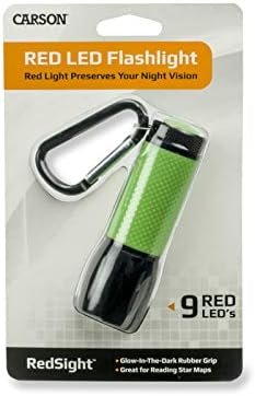 Carson RedSight Pro - Червен led фенерче (Две настройка на яркостта), X-Large, Зелен, Модел: SL-33