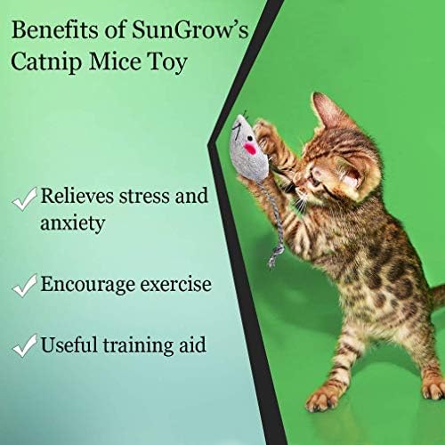 Играчки за порове, SunGrow и мишки за котки, Развиват Сръчност, координация, повишаване на Ловен инстинкт, Интерактивни,