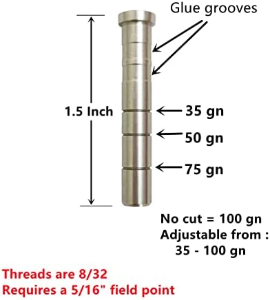 Вложки за стрели ZOEKO от неръждаема стомана, Идеални за карбоновых стрели ID .204 .244, са подходящи за диви накрайници