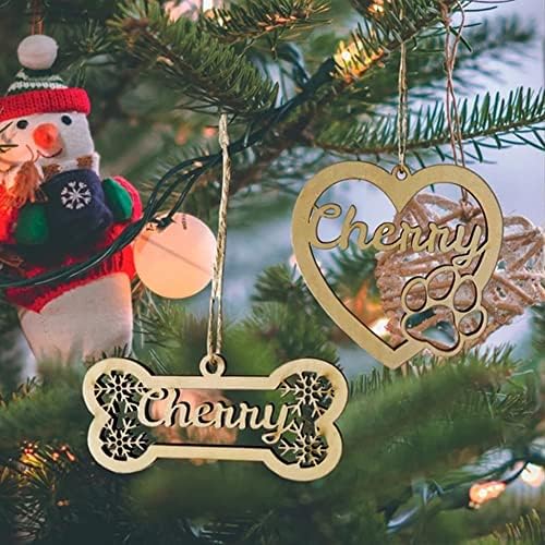 gue Персонализирани Подаръци Етикет с Коледни дрънкулки По Поръчка, Топка с Орнаменти във формата на Коледни Снежинки, Дървена Топка с орнаменти и име (14,2 бр.)