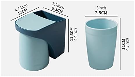 2 елемента чаша притежателя на четка за зъби на притежателя на четка за зъби за баня магнитно Монтиране на стена четка