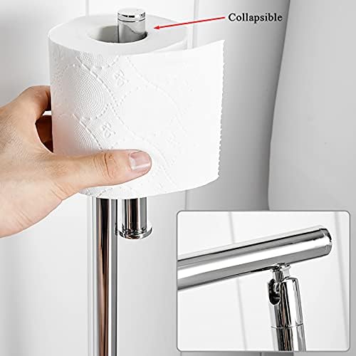 Поставка за притежателя на тоалетна хартия YNAYG, свободно стояща Поставка за Тоалетна хартия, Преносим Диспенсер за Тоалетна