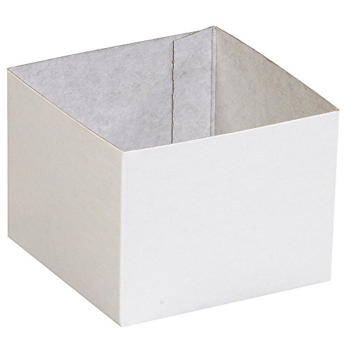 Горната част на луксозни кутии 4 x 4 x 3, бяла (опаковка по 50 броя)
