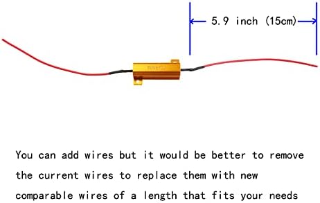 4 бр. Заредете резистори Aaron 50 W 6 Ома -Поправете светодиодна крушка С бърза гипервспышкой, сигнал на завоя, мигаща код за грешка (Резистори силно се нагряват по време ?
