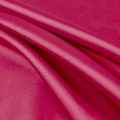 Ярко-розов плат от изкуствена коприна с минимална разтегливост Charmeuse Satin от Payton - 10017