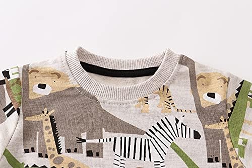 Akyzic/ Блузи за момчета, Памук Пуловер с кръгло деколте и дълги ръкави За Деца, Зимна Топла Риза, Пуловер, Потник от 3 до 8 години