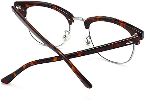 LOLFZ Сини Светозащитные Очила За четене на компютър Точките в титанов ръбове и TR90 рамка с прозрачни Лещи, които Предпазват от пренапрежение на очите, по-Леки Очила за